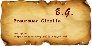Braunauer Gizella névjegykártya